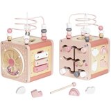 Montessori izobraževalna lesena kocka roza | Shoptok.si