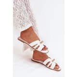 Boto Flat Ladies Slippers With Strap And Golden Detail White Kerenza | shoptok.hr