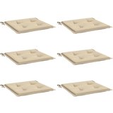  Jastuci za vrtne stolice 6 kom bež 50x50x4 cm od tkanine Oxford | Eponuda.ba