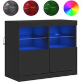 Maison Chic Komoda - Predalnik z LED lučkami črna 81x37x67 cm, (21717478) Cene
