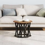 vidaXL Obnovljeno drvo & crno Obnovljeno drvo & metal Srednji Čvrsti | shoptok.hr