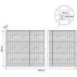  Gabion s žicom debljine 3 5 mm i mrežom 5x10 cm 700x10x150 cm - 10 cm 150 cm 700 cm | shoptok.hr