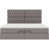  Otomanski okvir kreveta s madracima smeđesivi 200x200cm tkanine | shoptok.hr