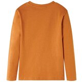  Dječja majica dugih rukava tamna oker boja 92 | shoptok.hr