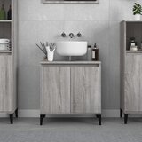 The Living Store Omarica za umivalnik siva sonoma 58x33x60 cm inženirski les - Omarica Za Umivalnik, (21436547) Cene