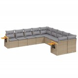  The Living Store Vrtna sedežna garnitura 10-delna z blazinami bež poli ratan - Vrtna Sedežna Garniture, (21443448) | Shoptok.si