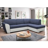 MID.YOU KOTNA SEDEŽNA GARNITURA, velur modra, bela | Shoptok.si