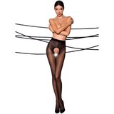 Passion Ti Open 006 - otvorene, ukrašene tajice (crne) | shoptok.hr