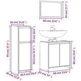  3-dijelni set kupaonskog namještaja boja hrasta drveni | shoptok.hr