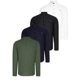 Dewberry SET OF FOUR G783 JUDGE COLLAR SHIRT-BLACK-WHITE-NAVY-KHAKI | shoptok.hr