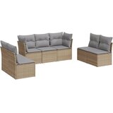  7-dijelni set vrtnih sofa od poliratana s jastucima bež 62 x 62 x 69 cm | Shoptok.si