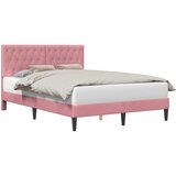  Krevetna konstrukcija Ružičasta 140 x 190 cm Baršun | shoptok.hr