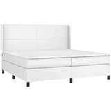  Box spring postelja z vzmetnico bela 200x200 cm umetno usnje, (20761190) | Shoptok.si