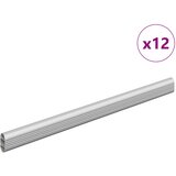  Cijev za ormar 12 pcs Srebrno 371,5 x 15 x 29 mm | shoptok.hr