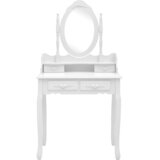  Toaletni stolić sa stolcem bijeli 75x69x140 cm drvo paulovnije | shoptok.hr
