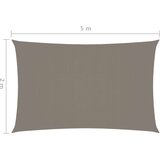 vidaXL Senčno jadro oksford blago pravokotno 2x5 m taupe | Shoptok.si