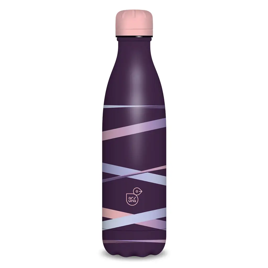 ribbon purple dvostruka zidna metalna boca 500 ml