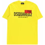 Dsquared2 Majica rumena / temno rdeča / črna