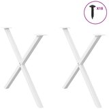  Noge za blagovaonski stol u obliku slova X, 2 kom, bijele, 90 x (72-73) cm, čelik | shoptok.hr