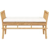  Klupa za vrt s jastučićem 110 cm od bambusa | shoptok.hr