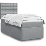  Okvir kreveta s oprugama i madrac svjetlosivi 80x200cm tkanina | shoptok.hr