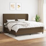The Living Store Box spring postelja z vzmetnico temno rjav 200x200 cm blago - Box Spring Postelja, (21516116) Cene
