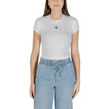 Calvin Klein Jeans Majice s kratkimi rokavi CK RIB BABY TEE LV047C211G Bela | Shoptok.si