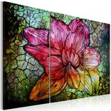  Slika - A rainbow-hued abstract flower 90x60 Cijene