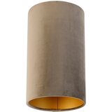 QAZQA Velur senčnik taupe z zlato notranjostjo 15/15/25 | Shoptok.si