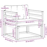  Set vanjskih sofa Čvrsto drvo akacije i Textilene Prirodna | shoptok.hr
