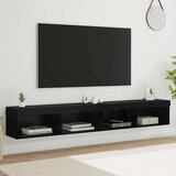 TV zidni ormari Zidne Panama 2 pcs Crni hrast 100 x 30 x 30 cm | shoptok.hr