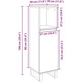  Kupaonski ormarić boja hrasta 30x30x100 cm konstruirano drvo | shoptok.hr