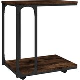  Bočni stolić s kotačima boja hrasta 50 x 35 x 55,5 cm drveni | shoptok.hr