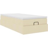 vidaXL Otomanski posteljni okvir z vzmetnico krem 80x200 cm blago, (21610489) | Shoptok.si