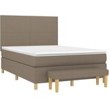  Krevet s oprugama i madracem smeđesivi 140x200 cm tkanina | shoptok.hr