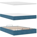 vidaXL otomanski krevet s madracima tamnoplavi 140x190 cm baršunasti | shoptok.hr