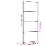 Sobna vrata tanka crna 83 x 201,5 cm kaljeno staklo i aluminij | shoptok.hr