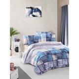  savina bluedark bluebeige ranforce super king quilt cover set (eu) (it) | ePonuda.com