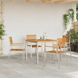  TrpezarijskiStol Smeđa 90 x 90 x 75 cm Čvrsto drvo akacije | shoptok.hr