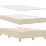  Krevet s podnicom i madracem &amp LED krem 120x200 cm tkanina | shoptok.hr