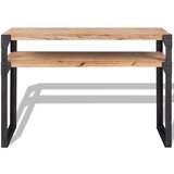 Maison Chic konzolna miza - miza ob steni iz Masivnega Akacijevega Lesa 120x40x85 cm, (21785952) Cene