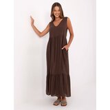 Och Bella Dress-TW-SK-BI-28007.63-dark brown | Shoptok.si