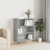 vidaXL Knjižna omara betonsko siva 69,5x32,5x90 cm inženirski les Cene