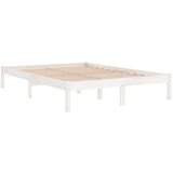  Posteljni okvir bel iz trdnega lesa 150x200 cm 5FT, (20788446) | Shoptok.si