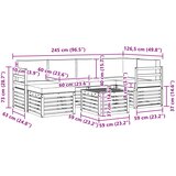  Set vanjskih sofa 7 pcs Bijela i antracit Poliester | shoptok.hr