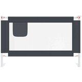 vidaXL sigurnosna ograda za dječji krevet tamnosiva 200x25 cm tkanina | shoptok.hr
