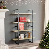 vidaXL ormarić za knjige s 4 razine boja hrasta 100x30x140 cm iverica | shoptok.hr