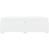  Konstrukcija postelje Bela 200 x 200 cm Umetna koža | Shoptok.si