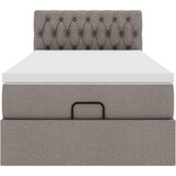 Otomanski krevet s madracem smeđesivi 90x200 cm tkanine | Eponuda.com