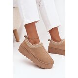 Boto Low Women's Snow Boots With Embroidery On Platform Beige Taliah | shoptok.hr